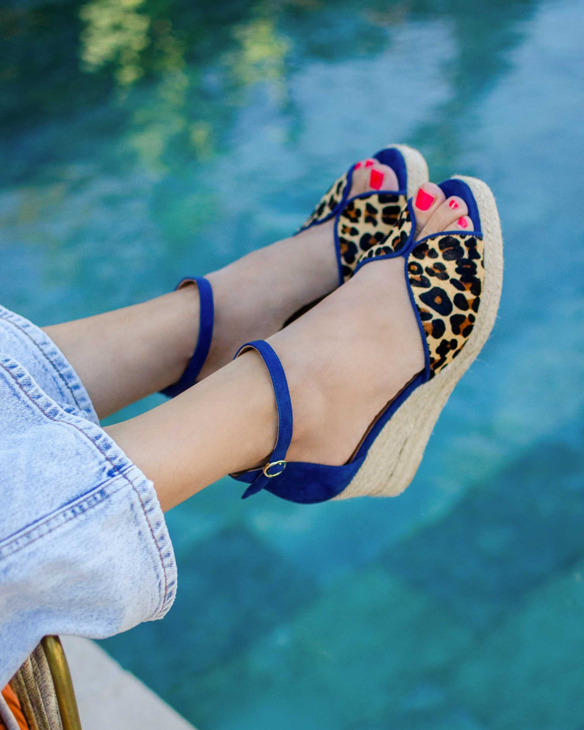 Espadrilles Compensées Cadaques Léopard