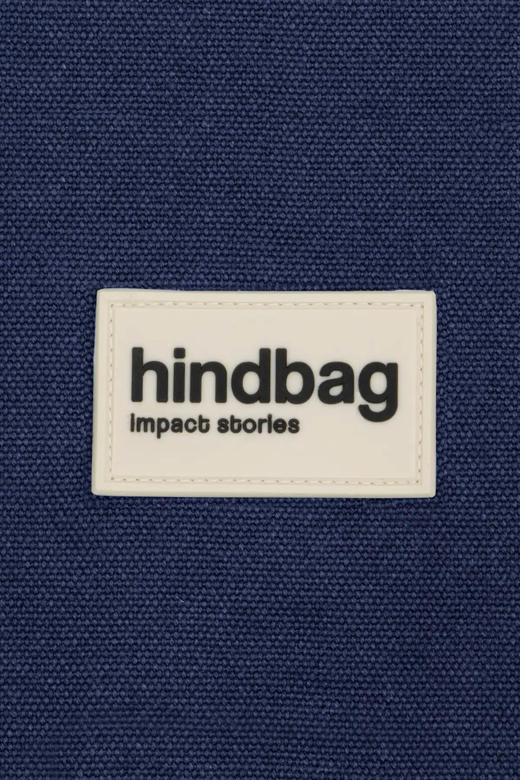 Inzoomning etikett hindbag silikon marinblå 