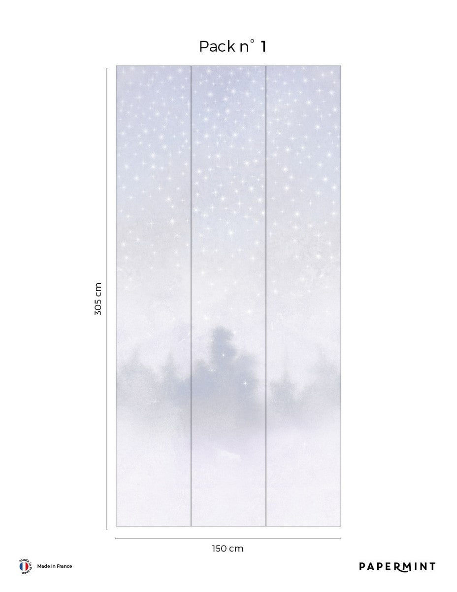 Fresk Étoiles - Polar White