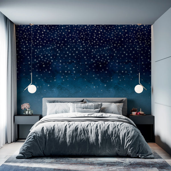 Mural Étoiles - Dark Blue