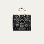 Estuche Jamie Airpod Estampado de bandana de cuero negro