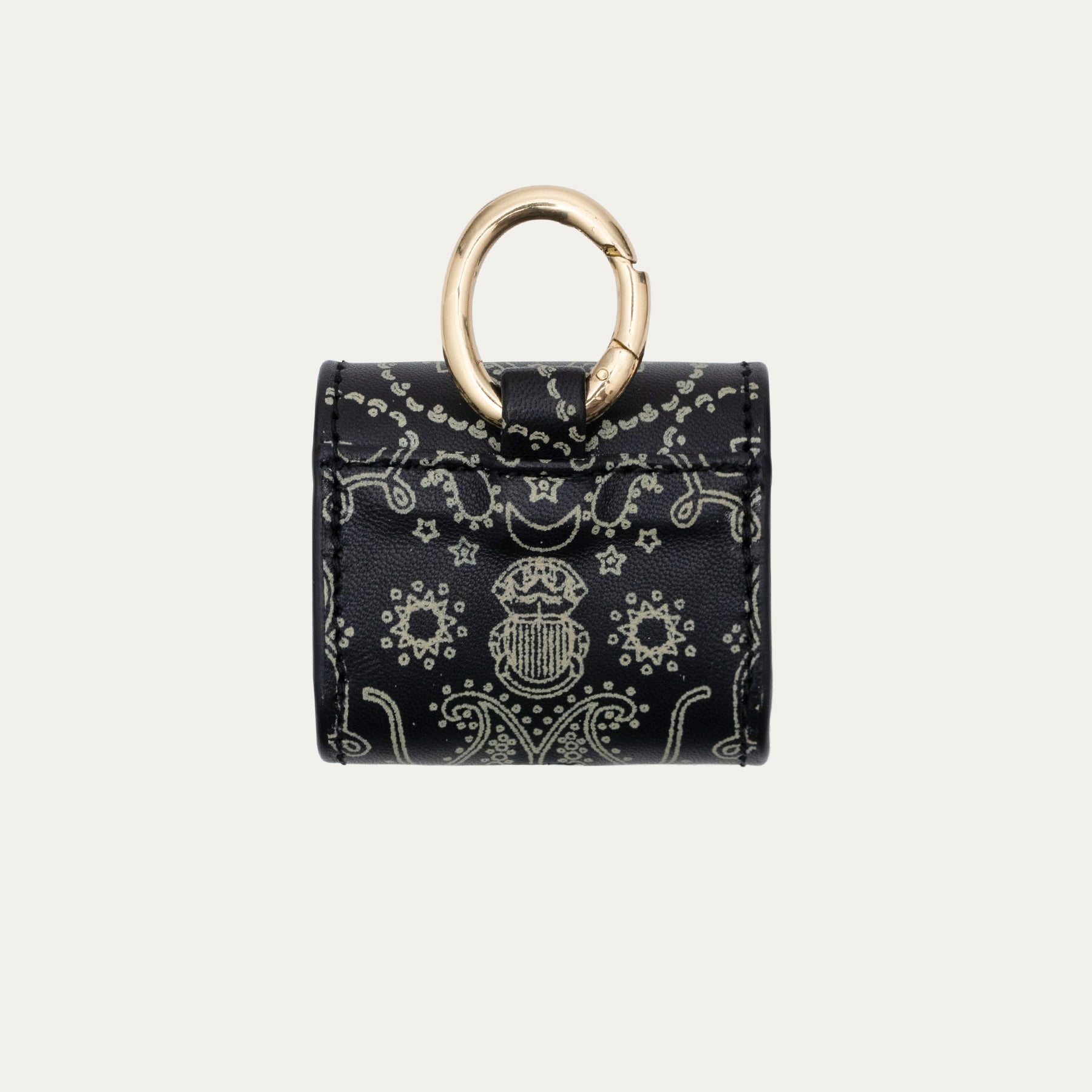 Estuche Jamie Airpod Estampado de bandana de cuero negro