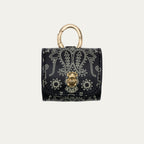Estuche Jamie Airpod Estampado de bandana de cuero negro