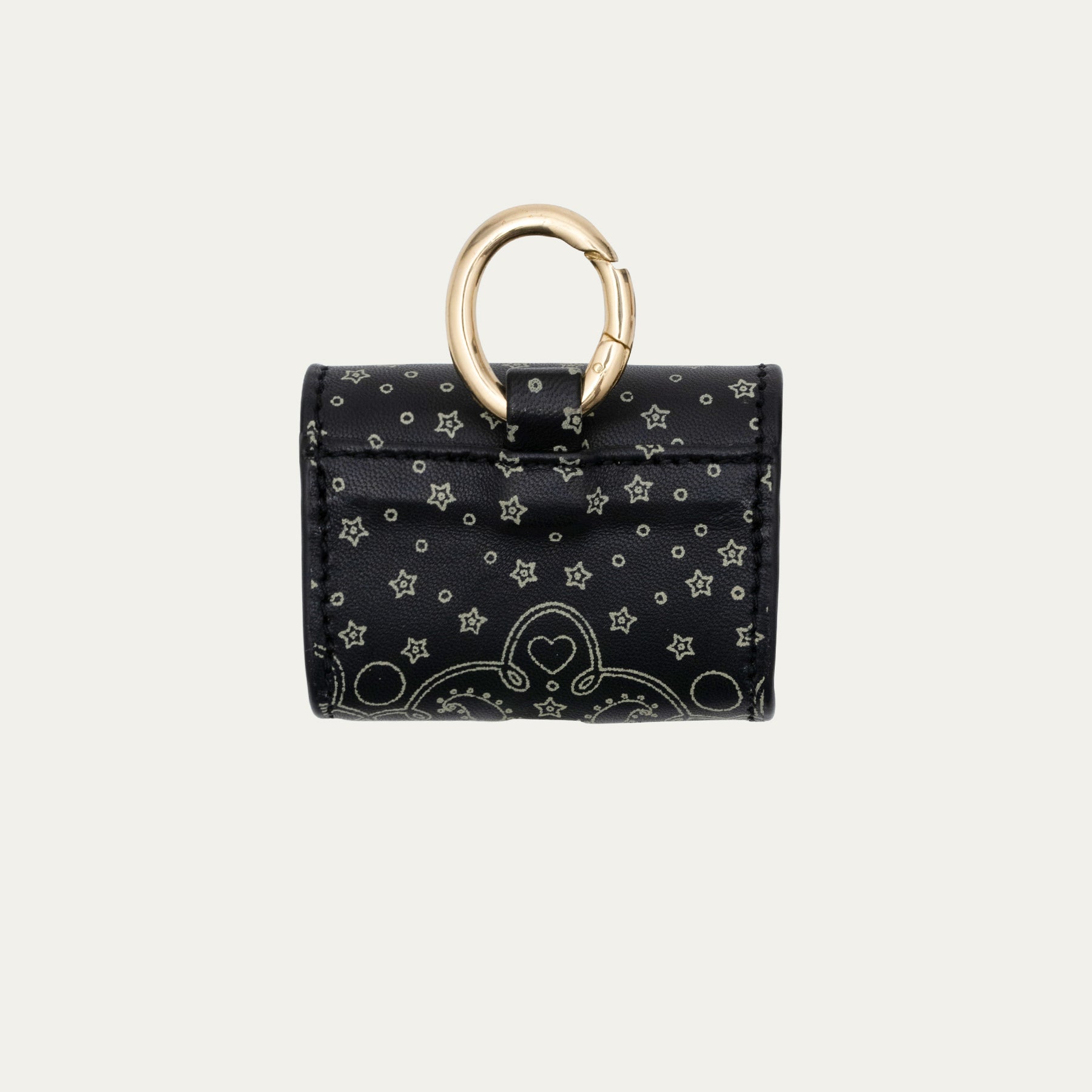 Estuche Jamie Airpod Estampado de bandana de cuero negro