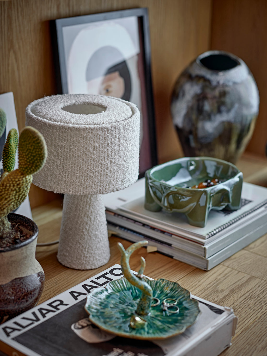 Emmie - Lampe À Poser - Blanc - Polyester