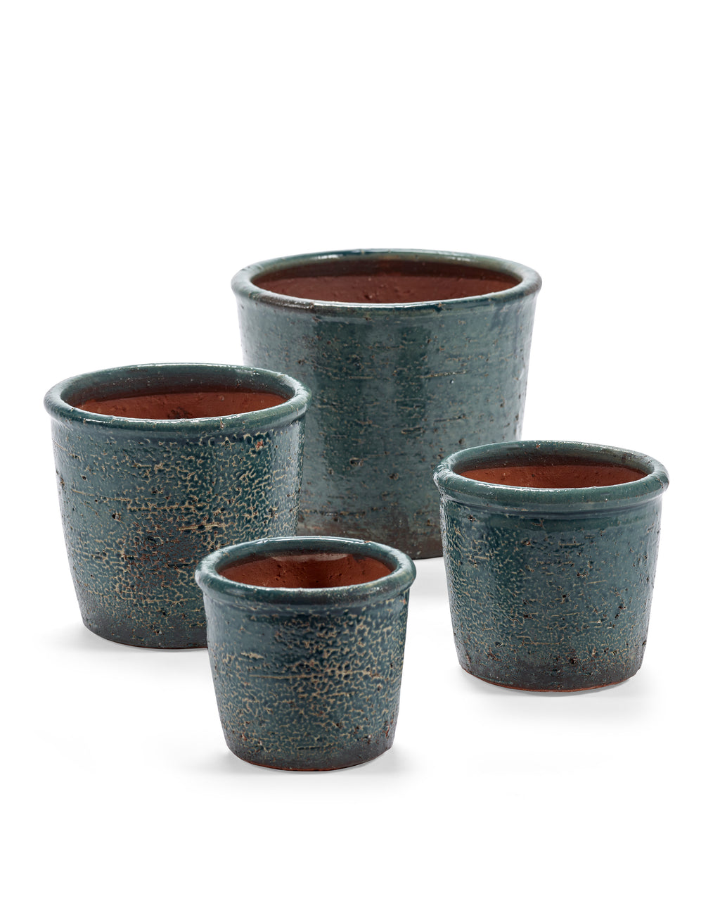 Glazed Shades - Pot De Fleurs - M - Terre Cuite - Bleu