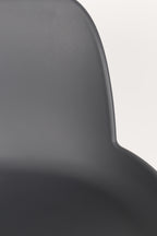 Albert Kuip 65 Cm - Set of 2 Bar & Counter Stools - Polypropylene Plastic - Dark Gray