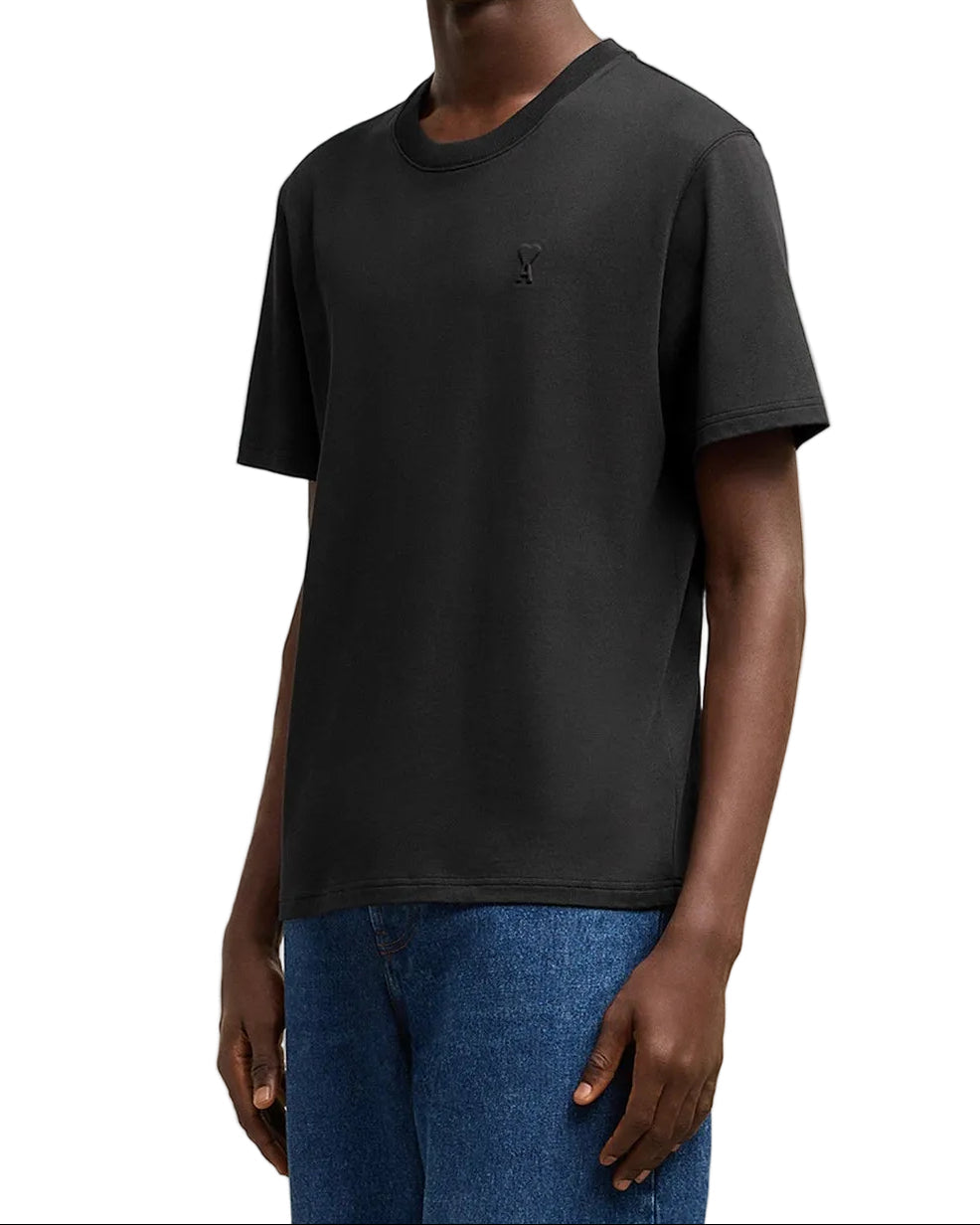 Ami Paris - T-Shirt Ami De Coeur Petit 3D – Noir