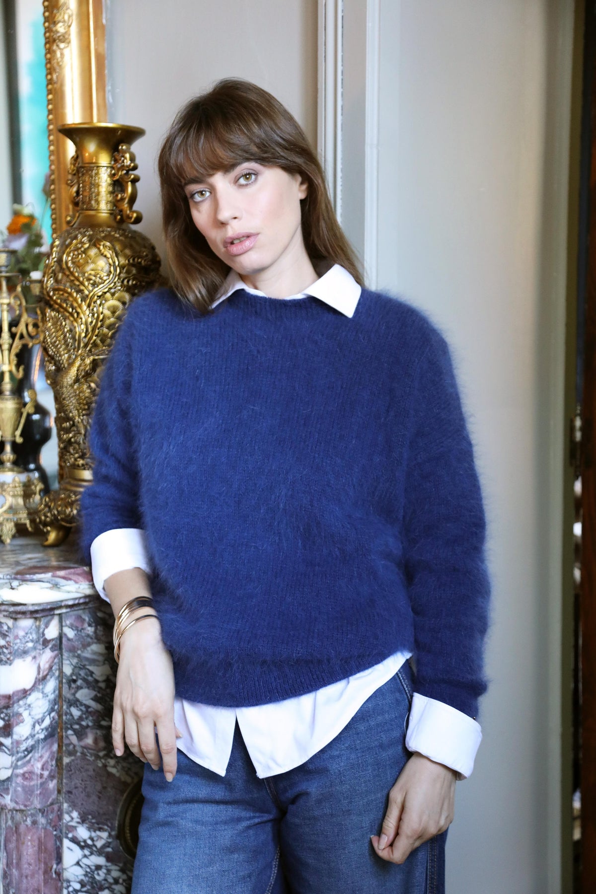 Pull Pipa En Angora Marine