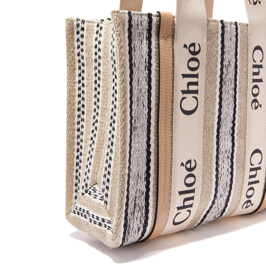 Chloe - Cabas Woody Medium - Femme - Beige