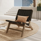 Tao - Teak Garden Armchair and Black Fabric Straps