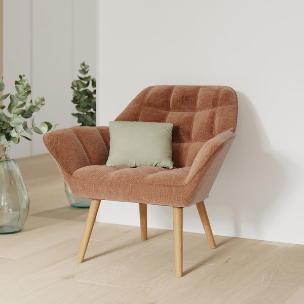 Simba - Fauteuil En Tissu Rouge Ancien