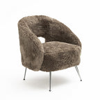 Verno - Sillón de imitación de piel - Topo