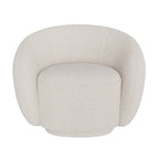 Naya - White Bouclé Fabric Armchair
