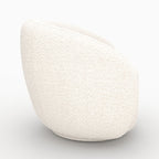 Naya - White Bouclé Fabric Armchair