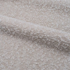 Naya - Swivel Armchair in White Bouclé Fabric