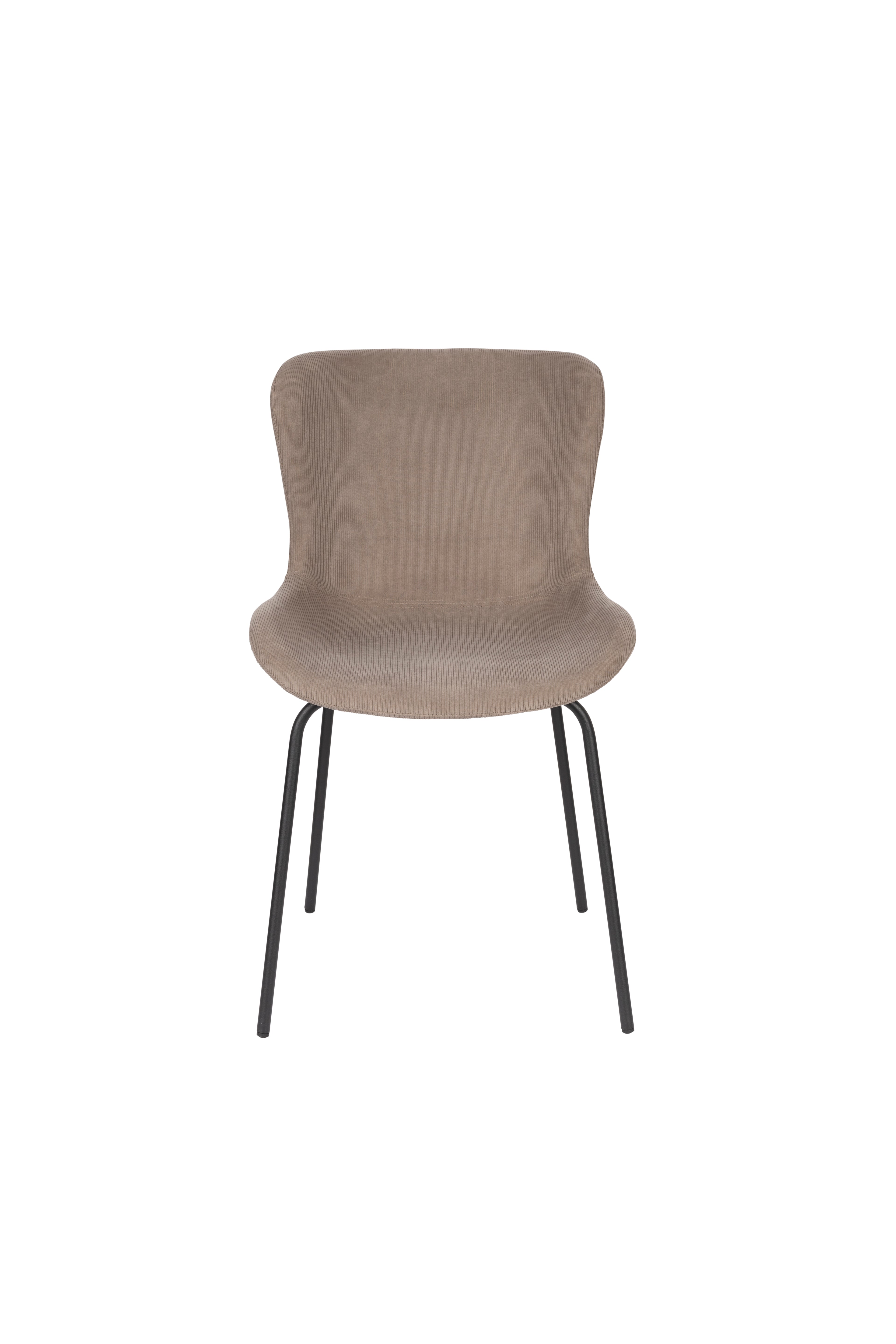 Junzo Rib - Set of 2 Dining Room Chairs - Fabric - Gray