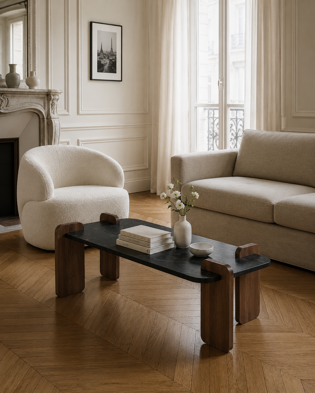 Fauteuil À Oreilles Venedik - Blanc