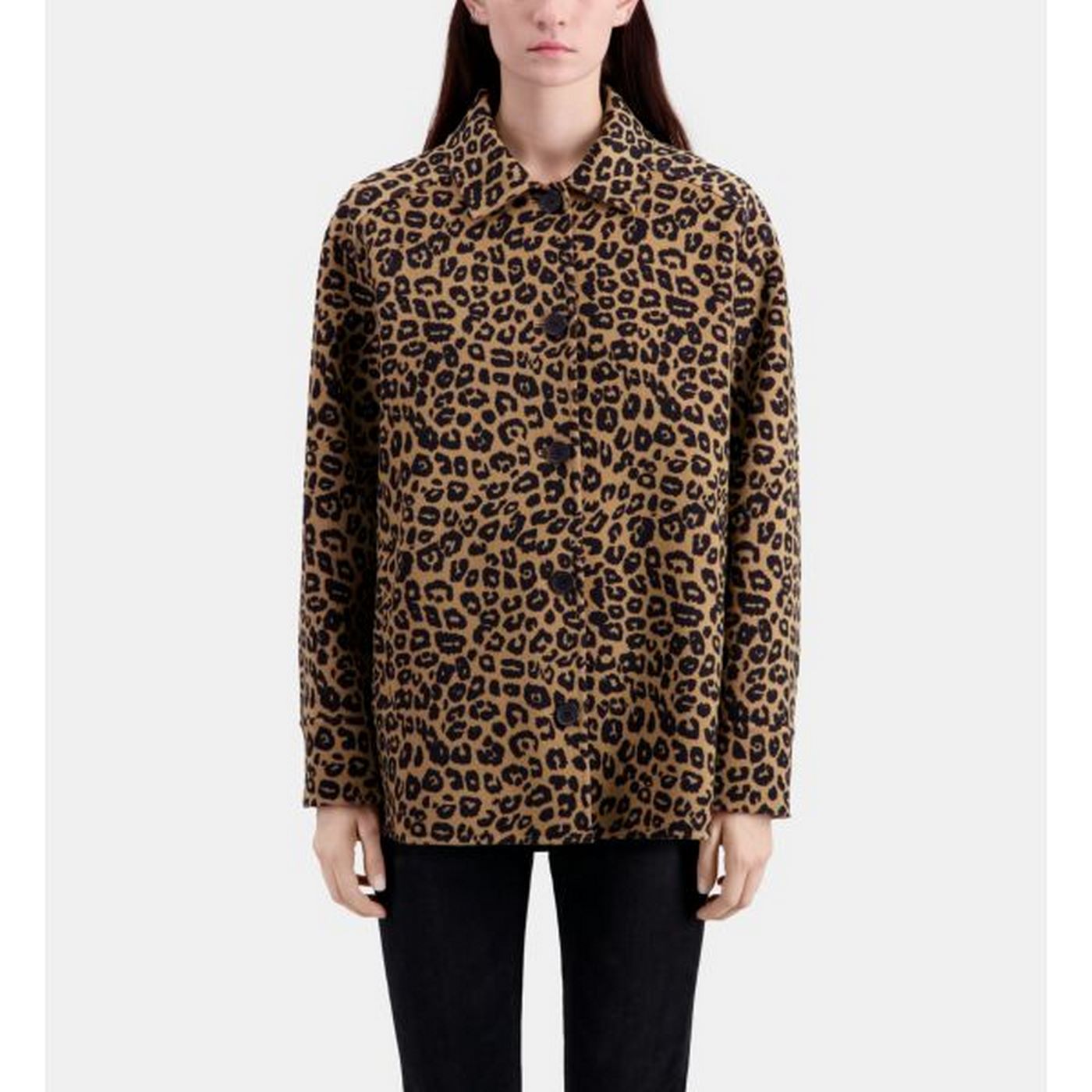 The Kooples - Wool Overshirt - Brown and Black - Women