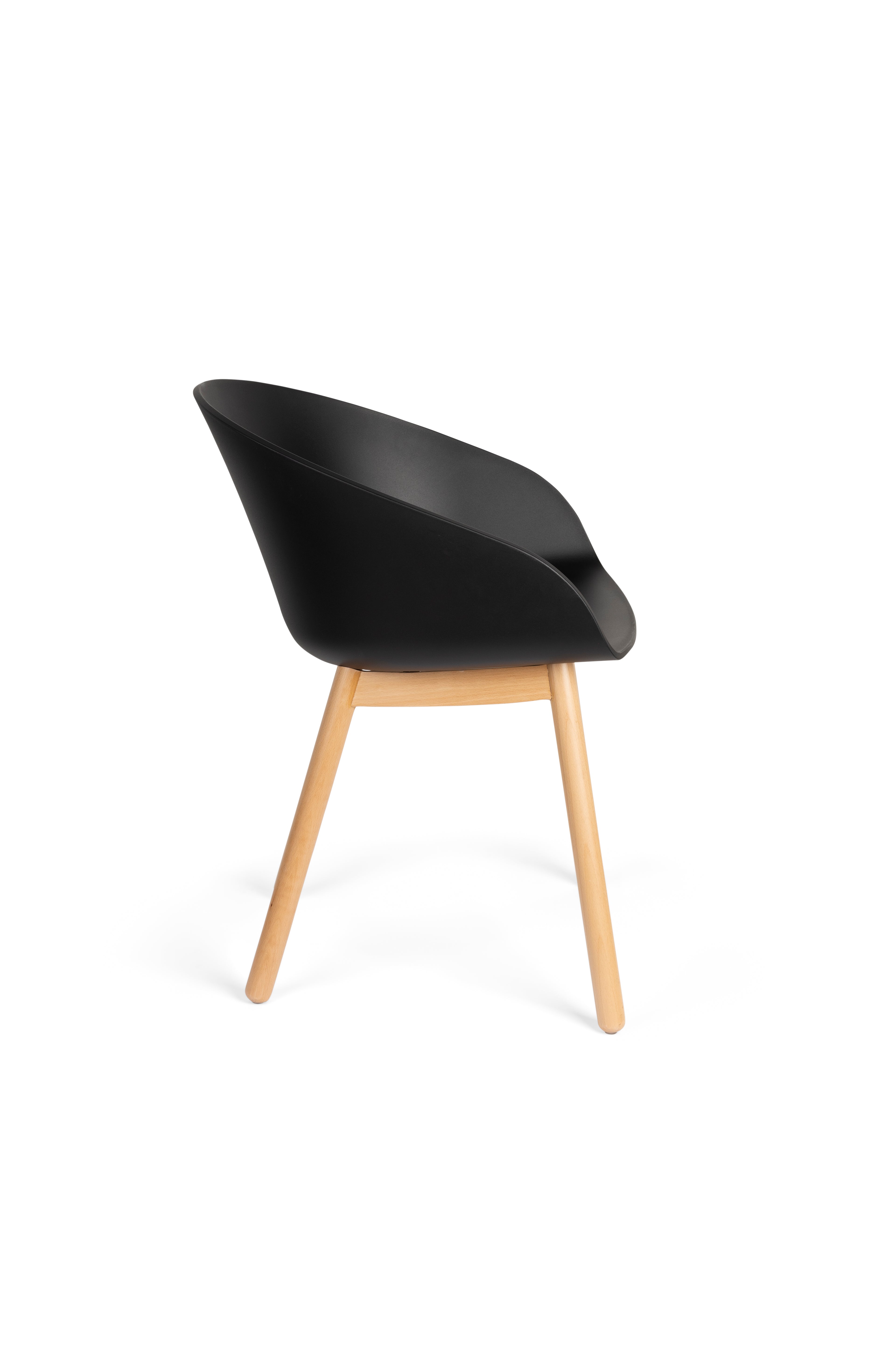Void - Lot De 2 Fauteuils De Salle À Manger - Plastique polypropylène - Chêne Noir