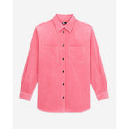 Sobrecamisa de terciopelo - Rosa - Mujer