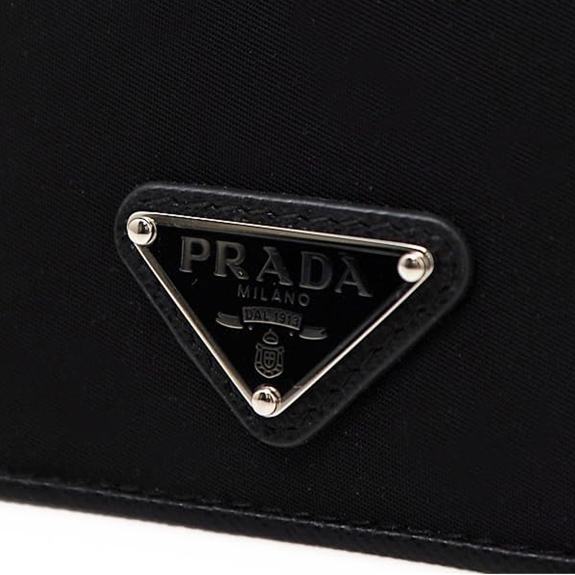 Prada - Porte-Carte Nylon And Leather - Femme - Black