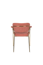 Jolien - Dining Room Armchair - Fabric - Gold/Pink