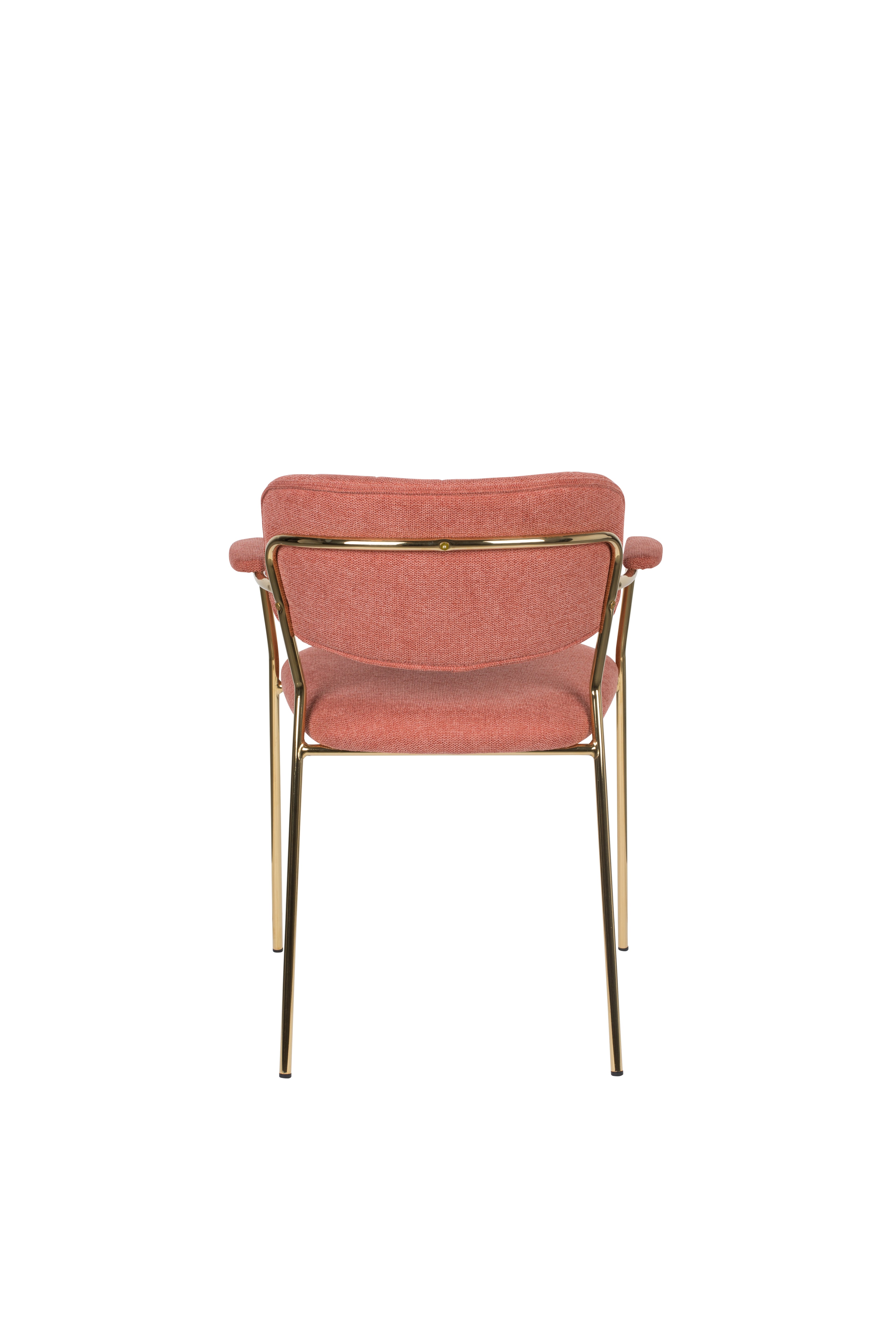 Jolien - Dining Room Armchair - Fabric - Gold/Pink