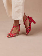 Sandales À Talon Carmen - Framboise - Femme