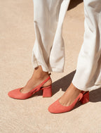 Sandales À Talon Charlotte - Mandarine - Femme