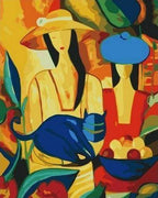 Paint By Numbers - Women And Blue Cat