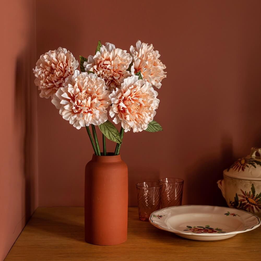 Dalia De Papel Coral Y Blanco