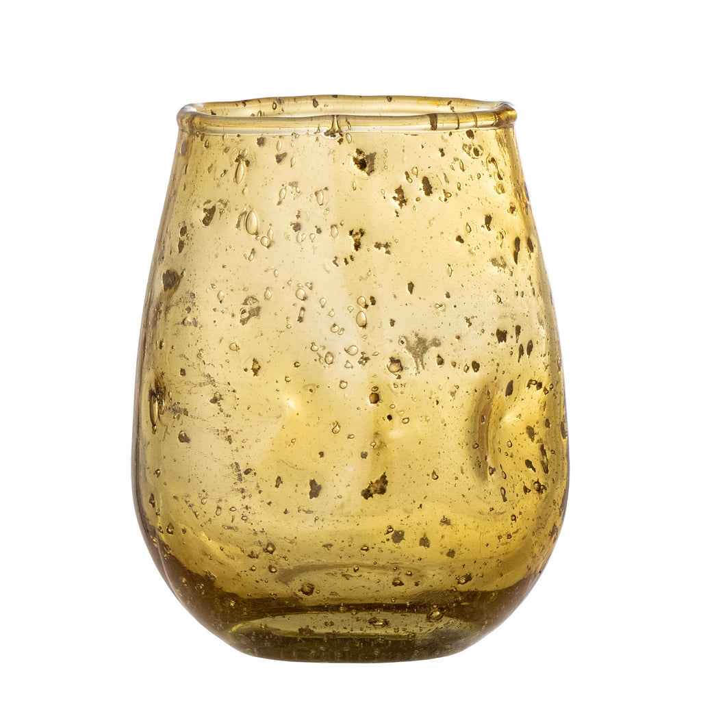 Henrike - Set of 8 Tealight Holders - Brown - Glass