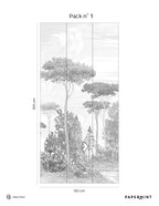 Mural Forêts De Pins - Grigio Umbro