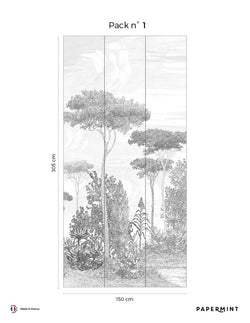 Fototapet Forêts De Pins - Grigio Umbro