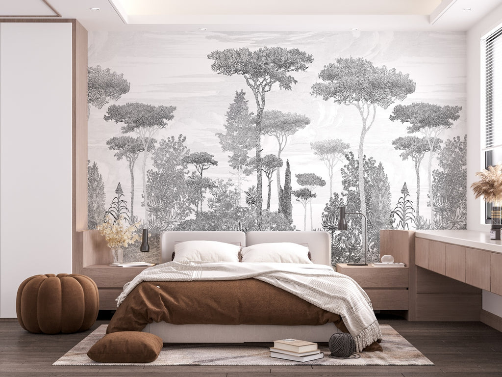 Mural Forêts De Pins - Grigio Umbro