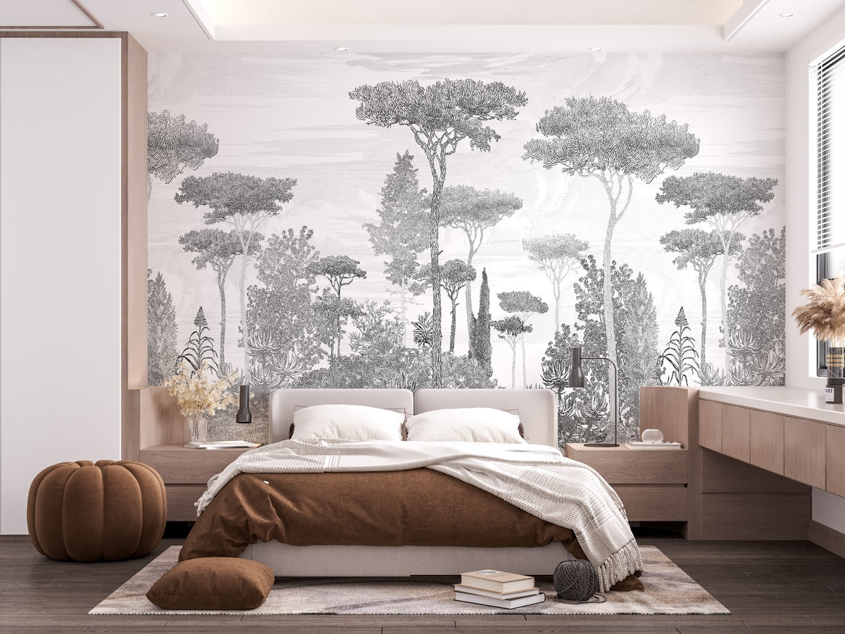 Mural Forêts De Pins - Grigio Umbro