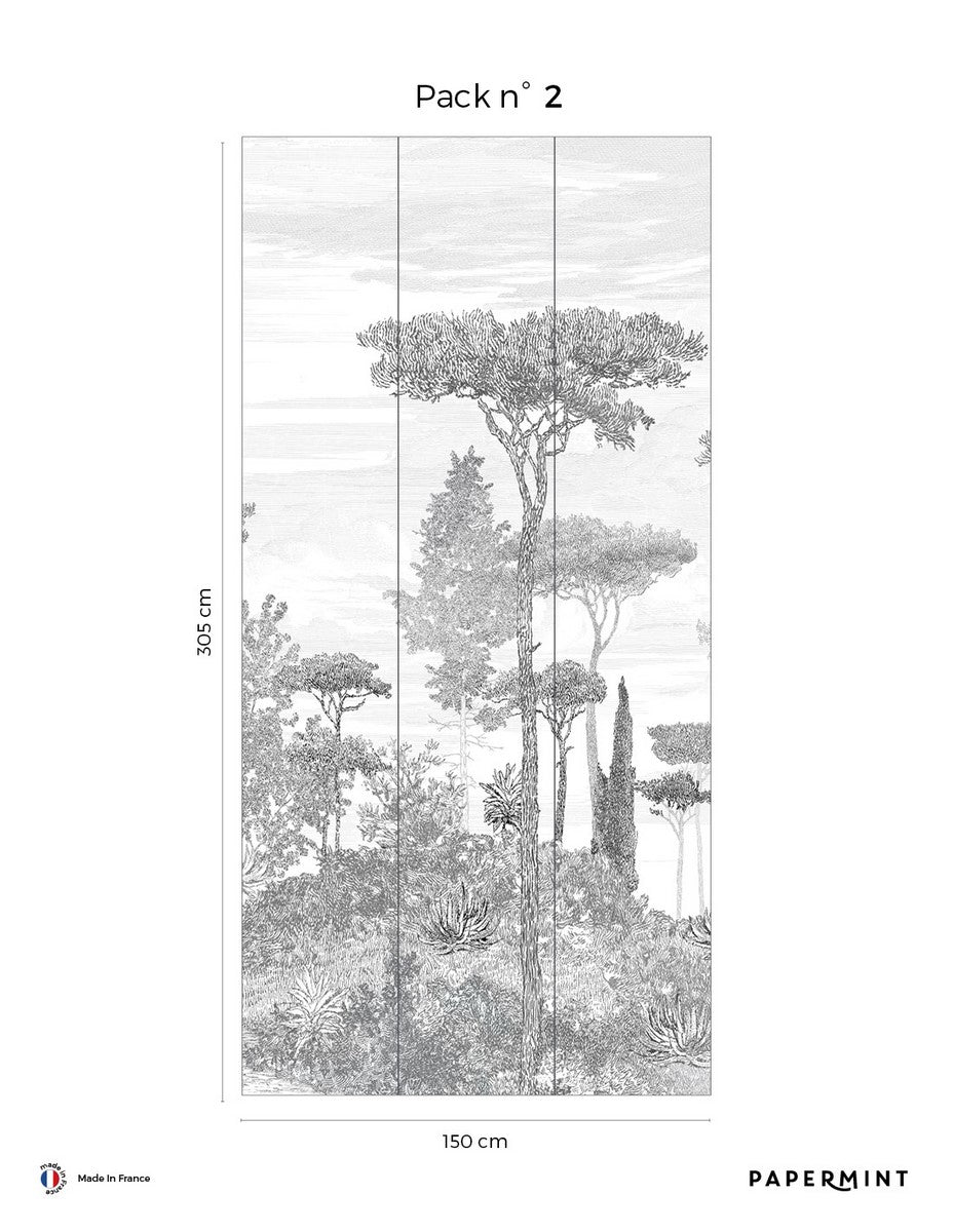 Mural Forêts De Pins - Grigio Umbro