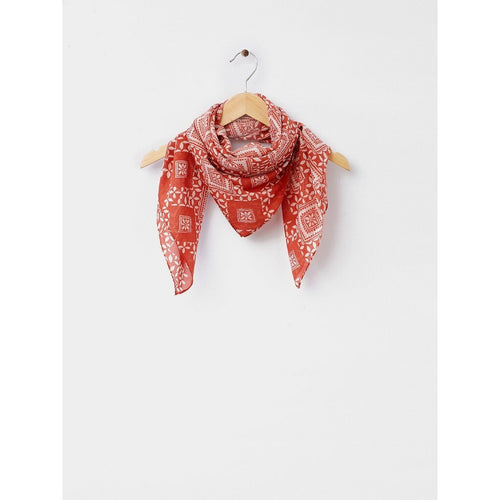 Indian Pattern Scarf - Red - Women