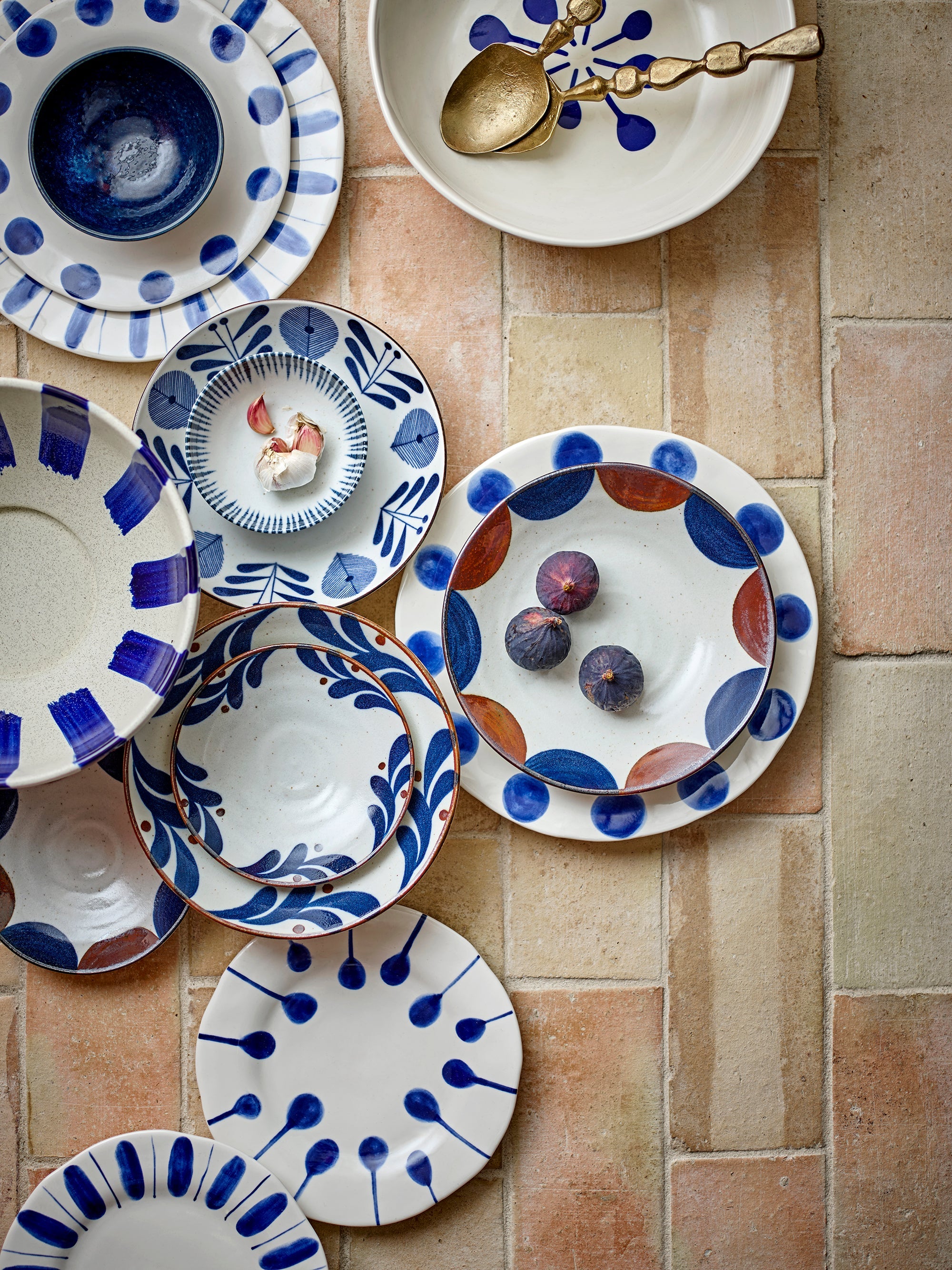 Camellia - Set of 12 Soup Plates - Blue - Porcelain
