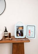 Fridge Mini Box - Mini Réfrigérateur Avec Fonction Chaud/Froid 4 L - Bleu Pastel