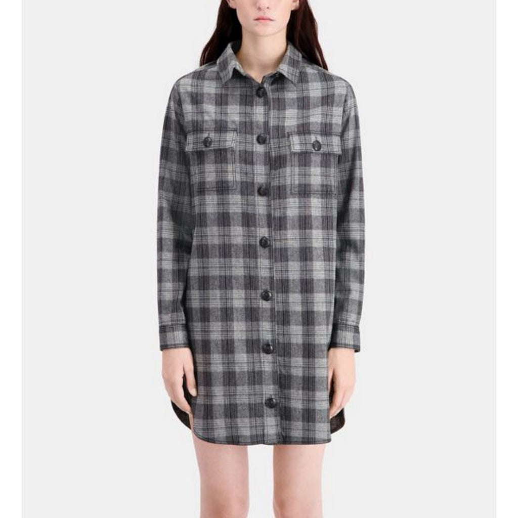 The Kooples - Robe Chemise En Laine - Gris - Femme