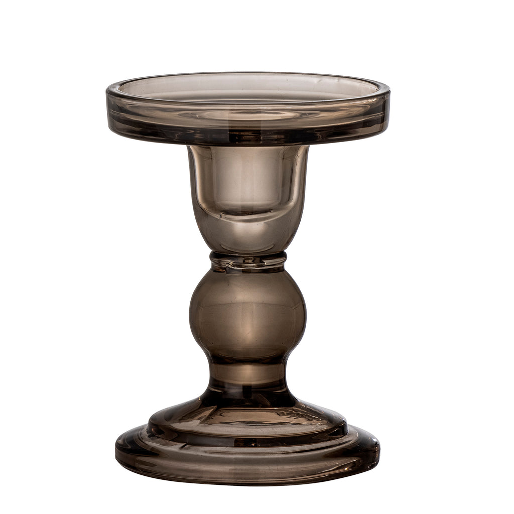 Joslyn - Candle Holder - Grey - Glass