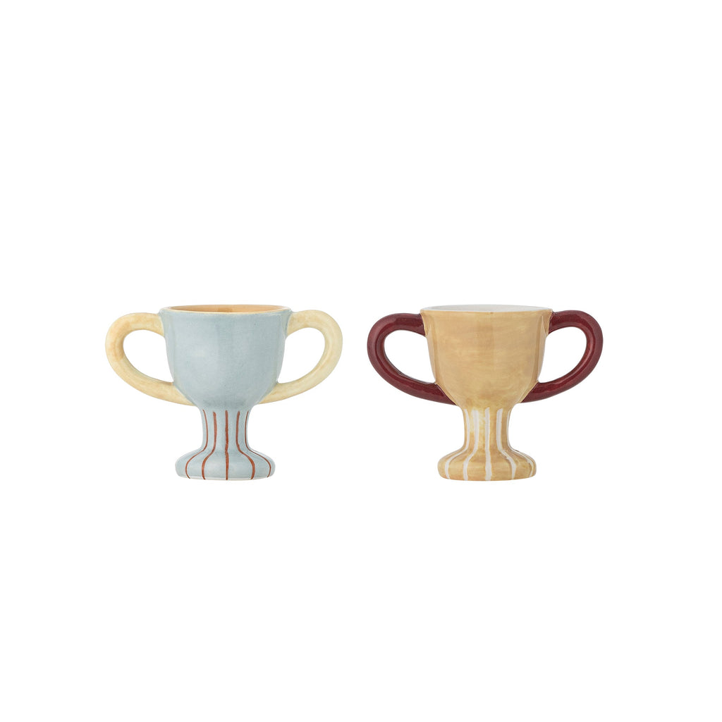 Trophy - Set of 4 Egg Cups - Multicolour - Stoneware