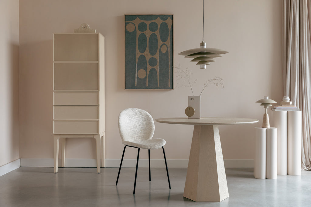 June 1 Porte 3 Tiroirs - Armoire - Chêne massif - Beige