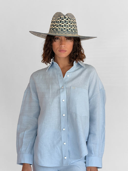 Chapeau Paille Gabby - Natural Navy