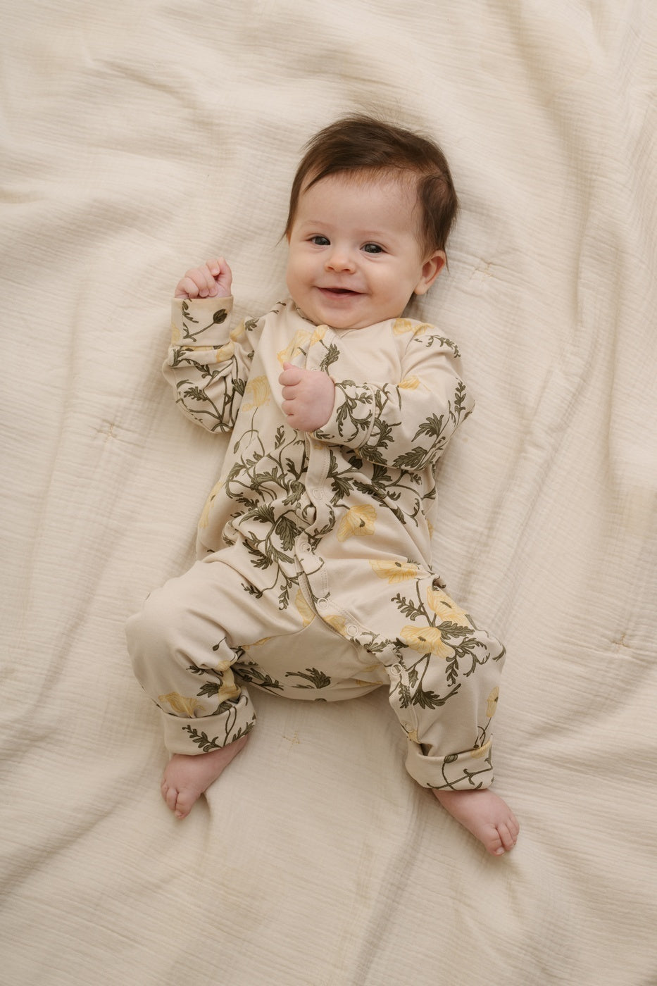 Grenouillière En Jersey - Flos Beige