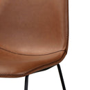 Gaspard - Lot De 2 Chaises En Cuir Synthétique Marron