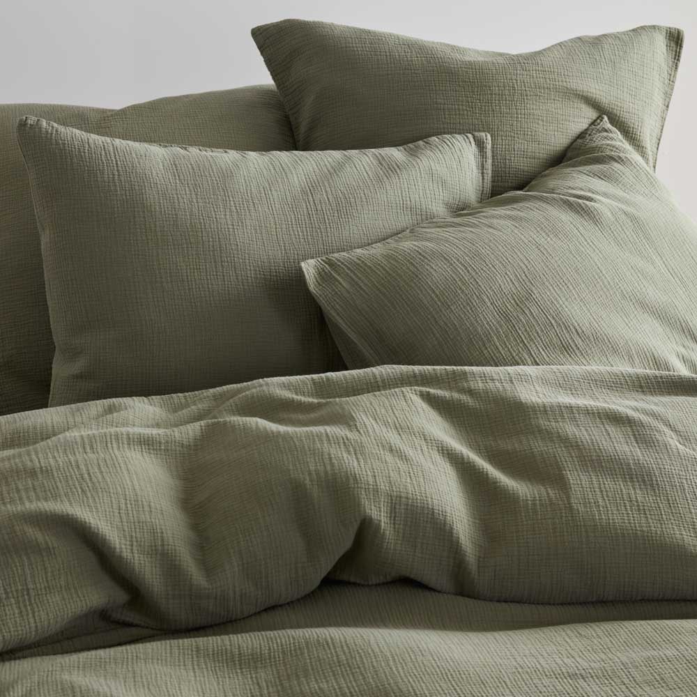 Duvet Cover - Cotton Gauze - Forest Green