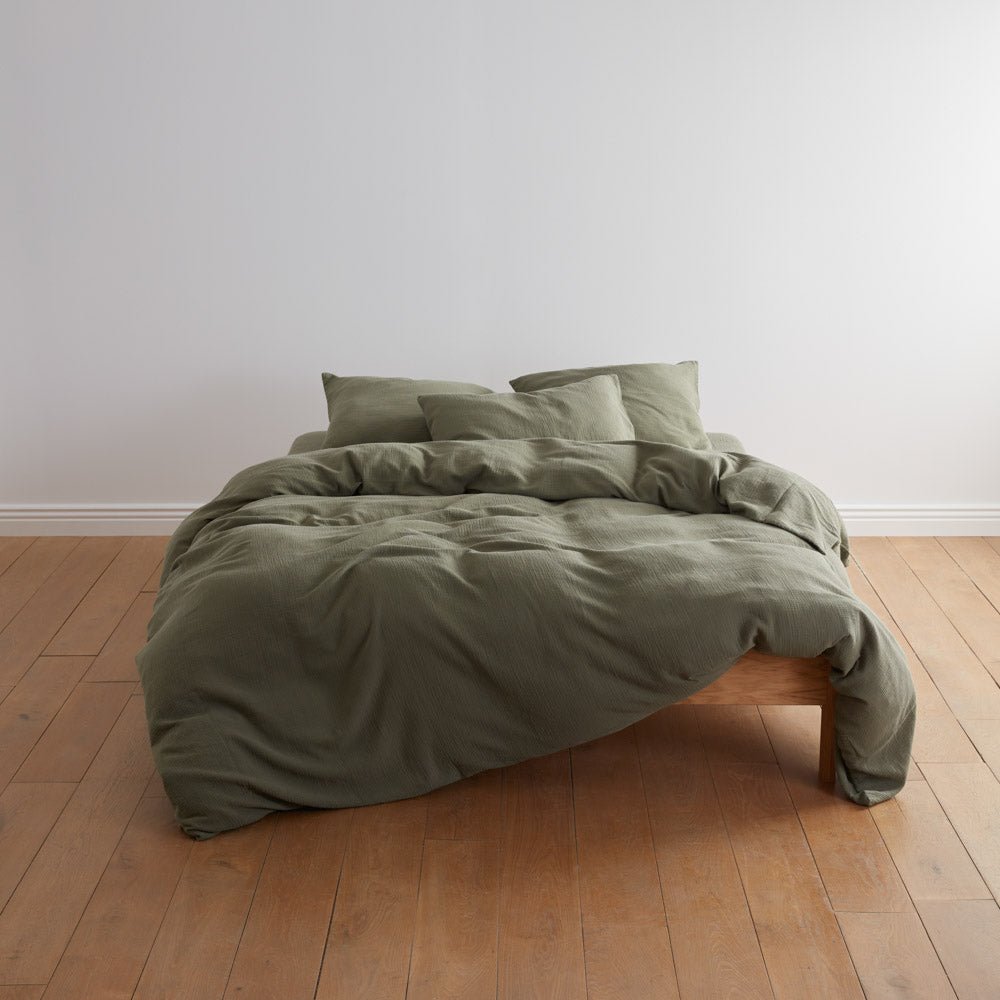 Duvet Cover - Cotton Gauze - Forest Green